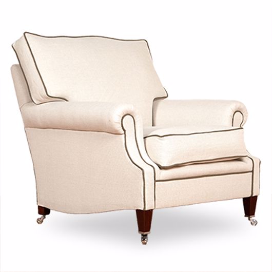 Picture of MEDIUM LOOSE CBK LAID BACK SCROLL ARM CHAIR