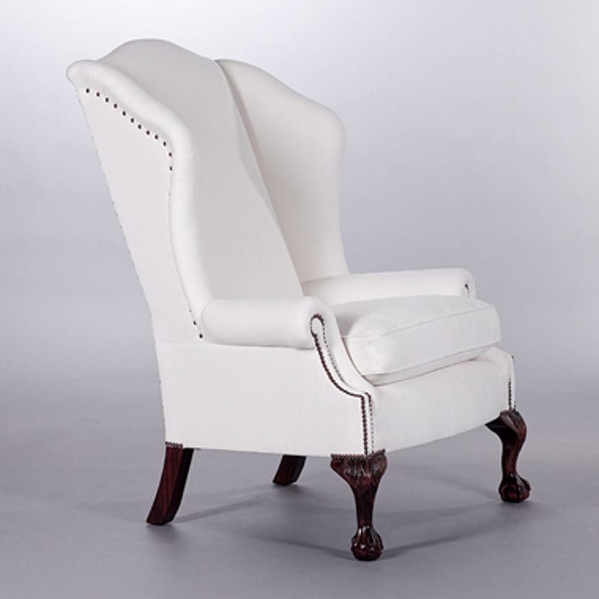 Picture of LOW SCROLL ARM WING CHAIR (UNBUTTONED)