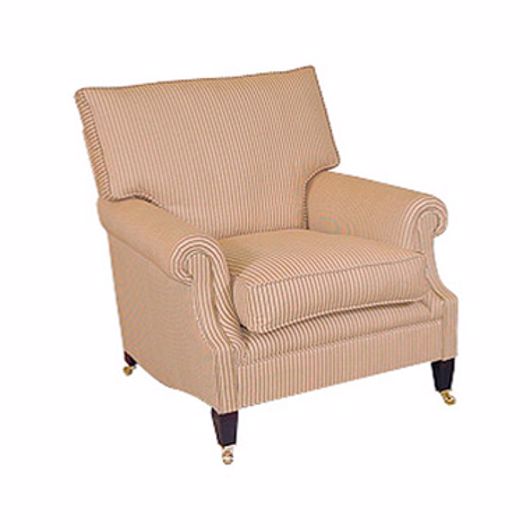 Picture of MEDIUM LOOSE CBK LAID BACK SCROLL ARM CHAIR
