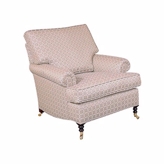 Picture of MEDIUM LOOSE CBK SHORT SCROLL ARM CHAIR