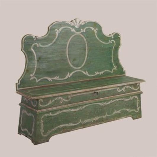 Picture of GREEN PAINTED BENCH