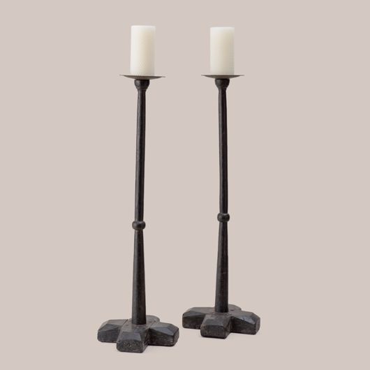 Picture of TALL WOOD CANDLESTICKS