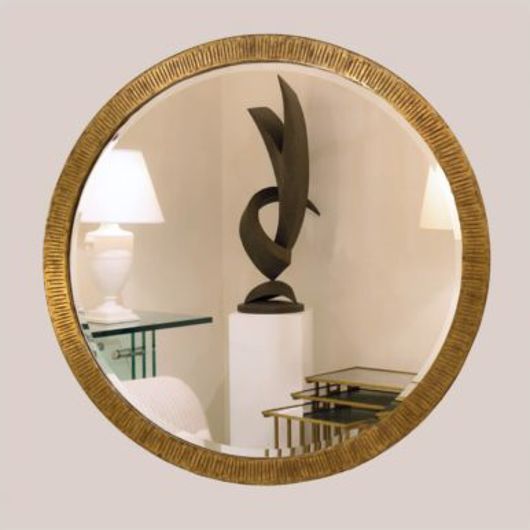 Picture of ROUND GOLD MIRROR WITH BEVEL
