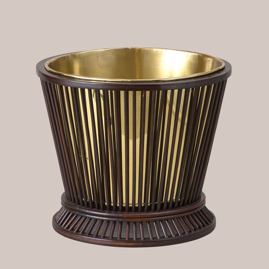 Picture of REEDED BASKET WITH BRASS LINER