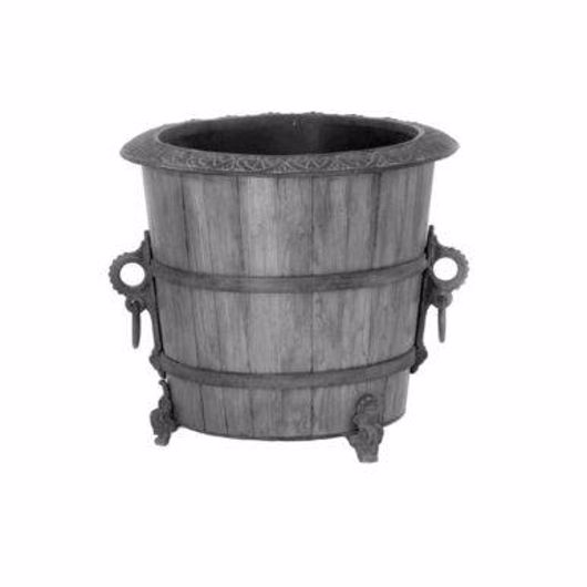 Picture of WOOD & IRON PLANTER WITH LINER