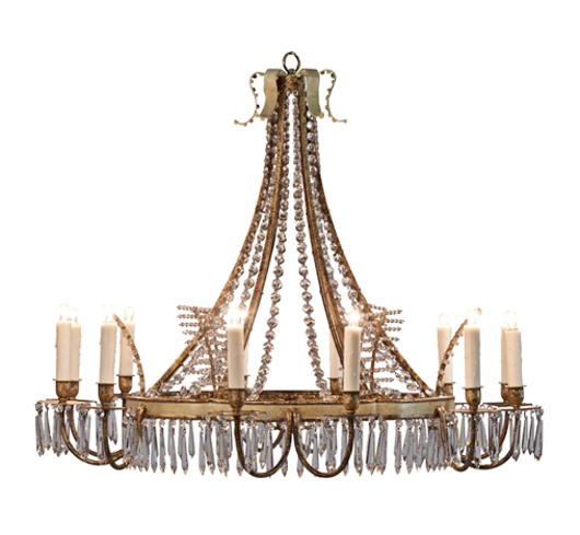 Picture of SCALLOPED TOLE CHANDELIER - SIZE I