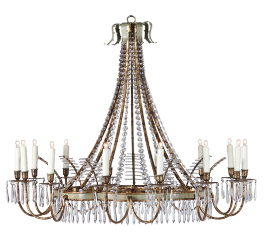 Picture of SCALLOPED TOLE CHANDELIER - SIZE II