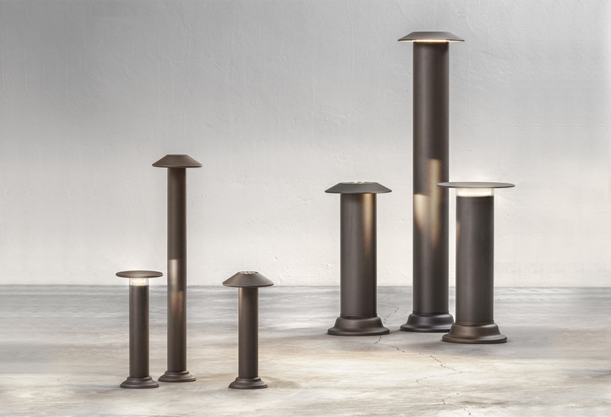 Picture of PASDEDEUX BOLLARD - DESIGN OUTDOOR WALL LAMP ON POST