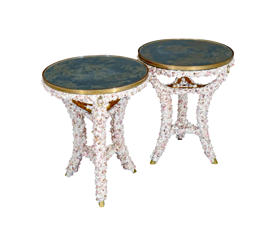 Picture of PEARLESCENT SEASHELL ENCRUSTED SIDE TABLES