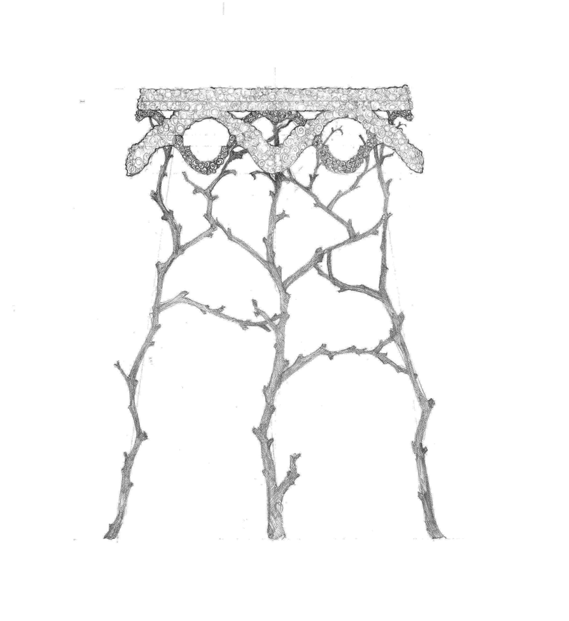Picture of FANTASY TWIG & SEASHELL TABLE CONCEPT BY ANDREW FISHER