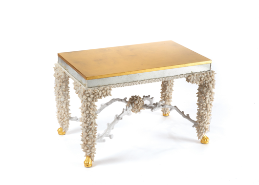 Picture of FAUX CORAL & SEASHELL ENCRUSTED COCKTAIL TABLE