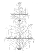 Picture of GILDED TWIG & SEASHELL CHANDELIER CONCEPT BY ANDREW FISHER