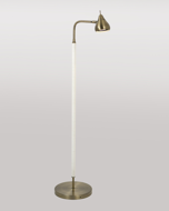 Picture of SOFIA SINGLE  BROWN LEATHER FLOOR LAMP