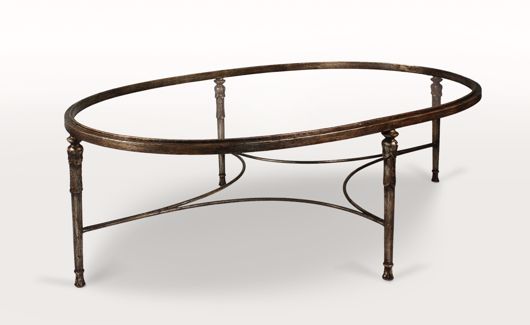 Picture of OVAL IRON & GLASS TABLE